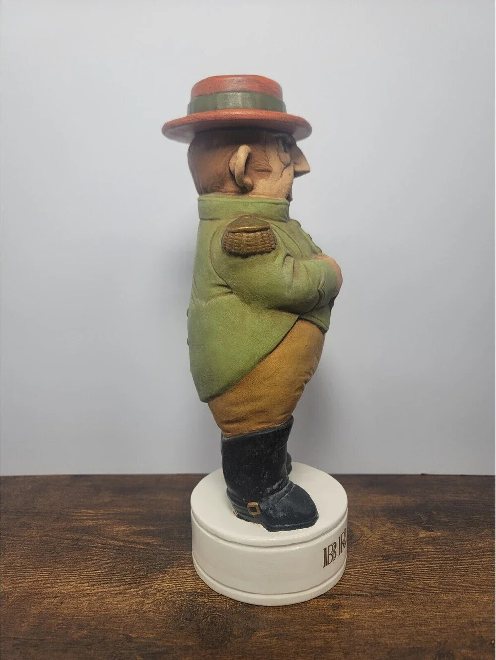 Vintage Brandy Decanter Figurine in Military Uniform
